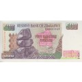 ZIMBABWE 500 DOLLARS P11 2004 UNC