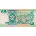 SINGAPORE 5 DOLLARS1989-97P19VF