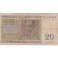 Belgium 20 Francs 1956 F