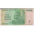 Zimbabwe 1 Billion Dollars 2008 P-83 F