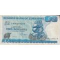 ZIMBABWE 2 DOLLARS P1b 1983 INDEPENDENCE ISSUE F