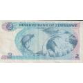 ZIMBABWE 2 DOLLARS P1b 1983 INDEPENDENCE ISSUE F