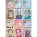VENEZUELA - A COLLECTION OF 18 DIFFERENT BANKNOTES - UNC