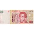 Argentina 20 Pesos Series `F` P 355 UNC P 355a