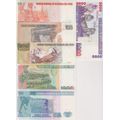 6 x Peru Banknotes 10, 50, 100, 500, 1000, 5000  Intis - UNC