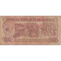 MOZAMBIQUE BANKNOTE - 50 METICAIS - P129 - 1986 F