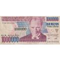 TURKEY 1,000,000 LIRA 1995 P 209. VF