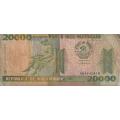 Mozambique 20000 Meticais 1999, P-140  F