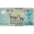 NAMIBIA 10 DOLLARS (P11) 2013  VF