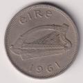 IRELAND 1961 - 1 Florin (2 Shillings) -  KM15a (copper-nickel)