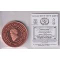 South Africa  38mm COPPER MEDALLION - 150 TH ANNIVERSARY OF THE BURGERS POND 2024 (With Certificate)