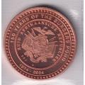 South Africa  38mm COPPER MEDALLION - 150 TH ANNIVERSARY OF THE BURGERS POND 2024 (With Certificate)