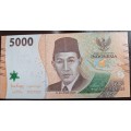 Indonesia 5,000 RUPIAH  2022 P156 UNC