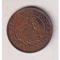 UNION OF SOUTH AFRICA - ¼ Penny - Farthing - George VI 1951 Bronze