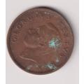 UNION OF SOUTH AFRICA - ½ Penny - KING GEORGE VI - 1949  Bronze