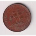 UNION OF SOUTH AFRICA - ½ Penny - KING GEORGE VI - 1952  Bronze