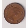 UNION OF SOUTH AFRICA - ½ Penny - QUEEN ELIZABETH II 1955  Bronze