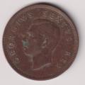 UNION OF SOUTH AFRICA - One Penny - King George VI 1951  Bronze
