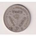 UNION OF SOUTH AFRICA - 3d - TICKEY - King George V - 1936 - Silver