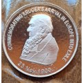 1 oz  Fine Silver - ANGLO BOER WAR COMMEMORATION 2007 - PAUL KRUGER`S EXILE TO EUROPE