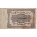 GERMANY 50,000 MARK REICHSBANKNOTE 1922 P79 VG (USED)