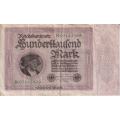 GERMANY 100,000 MARK REICHSBANKNOTE 1923 P83 VF (USED)