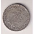 UNION OF SOUTH AFRICA - 1 Shilling 1958 SILVER ELIZABETH II - see scan