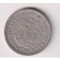 UNION OF SOUTH AFRICA - 1 Shilling 1958 SILVER ELIZABETH II - see scan