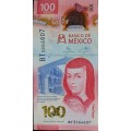 Mexico 100 Pesos, P-W134, IBNS Award, Vertical, Polymer, UNC