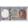 CENTRAL AFRICAN STATES - GABON 10,000 FRANCS  2000 P405Lf VF