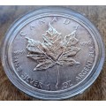 1 oz FINE SILVER - CANADA MAPLE 2011 .999 SILVER COIN (CAPSULED)