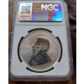 DISCOUNTED! NGC SILVER 1 OZ KRUGER RAND NGC GRADED SP67 50 th anniversary 2017