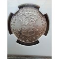 1953  SILVER 2 Shillings  ELIZABETH II  NGC GRADED MS62