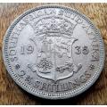 UNION OF SOUTH AFRICA - 1935 2½ SHILLINGS - SILVER - GEORGE V - see scan