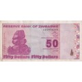 Zimbabwe 50 Dollars 2009, P-96, VF