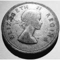 UNION OF SOUTH AFRICA - 2 SHILLINGS  1959 QUEEN ELIZABETH II - see scan