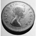 UNION OF SOUTH AFRICA - 2 SHILLINGS  1956 QUEEN ELIZABETH II - see scan