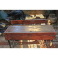 Childs double seater wooden desk from 1960's in good condition