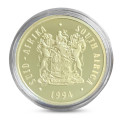 1 Oz Gold Coin. 999.9% PROOF Coin. Gold. 24ct. South Africa 1994 Presidential Inauguration