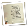 Vinyl Decals Wall Art Stickers - Have Hope
