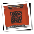 Vinyl Decals Wall Art Stickers - Love & Coffee (Inverted)
