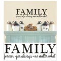 Vinyl Decals Wall Art Stickers - Family Forever