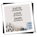 Vinyl Decals Wall Art Stickers - Faith Love Hope