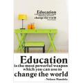 Vinyl Decals Wall Art Stickers - Education Quote (Nelson Mandela)