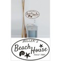Vinyl Decals Wall Art Stickers - Beach House (Personalise)