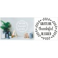 Vinyl Decals Wall Art Stickers - Grateful Thankful Blessed