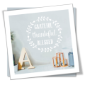 Vinyl Decals Wall Art Stickers - Grateful Thankful Blessed