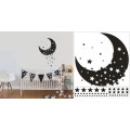Vinyl Decals Wall Art Stickers - Moon & Stars