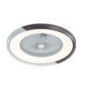Space Saving LED Ceiling Fan with Remote - Black and White