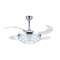 Retractable Blade Crystal Ceiling Fan With Remote